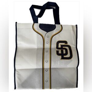 😎 NWOT MLB San Diego Padres Shopping Tote Bag in white/blue & gold team colors